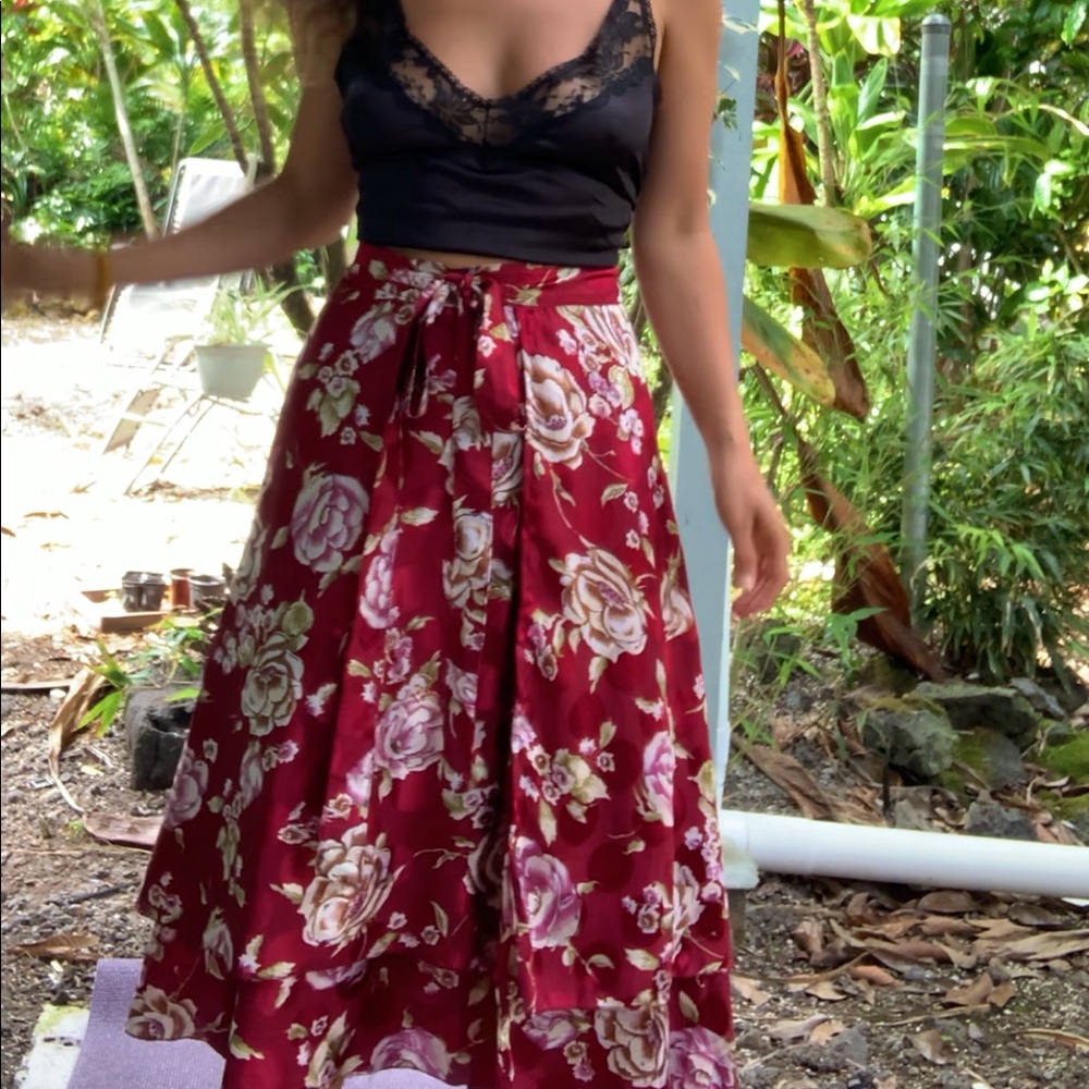 Silk Spanish Style Wrap Skirt